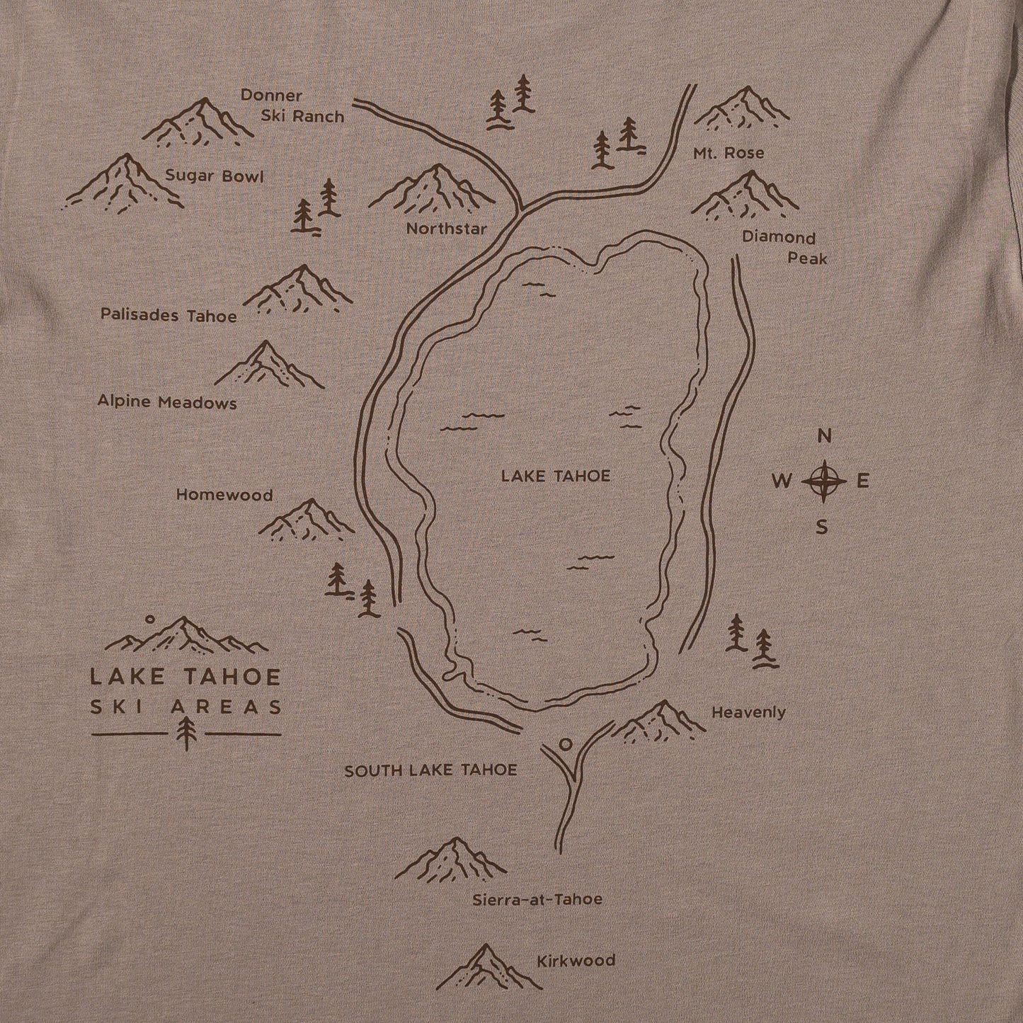 Tahoe Resort Map Tee